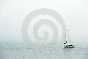 Sailing in the dense fog