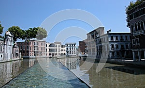 Sailing down in the 1:5 scale reproduction of Venice photo