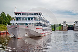 Sailing through the  gateway on northwest river