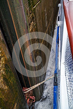 Sailing through the  gateway on northwest river