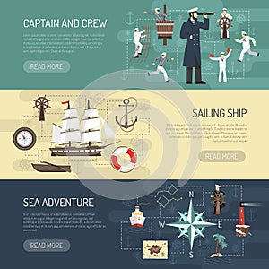 Sailing Horizontal Banners Webpage Design