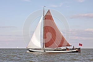 Sailing on the IJsselmeer in the Netherlands