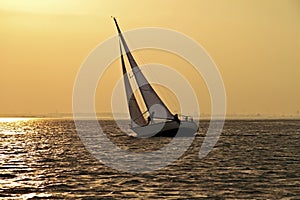 Sailing on the IJsselmeer in the Netherlands photo