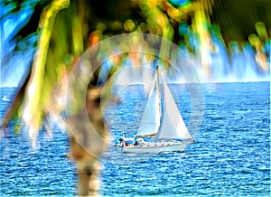Sailing Just Off the Boca Raton, Florida Coast is a Popular Pastime All Year Around.
