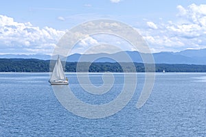 Sailing at Lake Starnberg, Germany