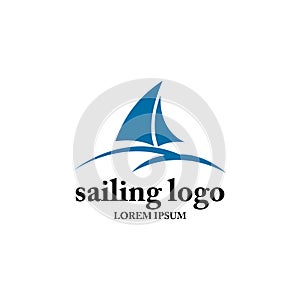Sailing Logo Vector Art. Logo Template