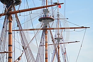 Sailing mast of ship