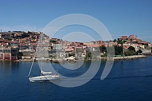 Sailing in mediterranean sea