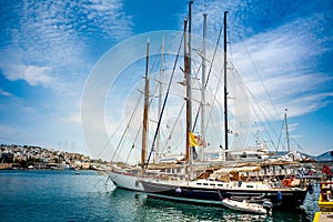 Sailing, motor boats in the harbor of marina Zeas .Pireas.Greece.