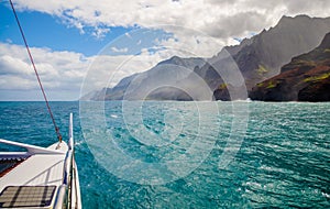 Sailing, napali coast, kauai, hawaii