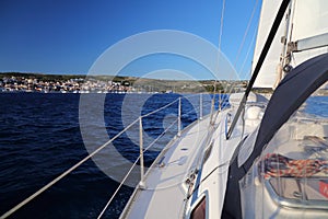 Sailing near Primosten, Croatia