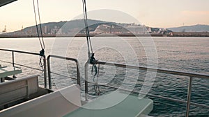 Sailing race. Yachting in the Aegean sea. Luxury yacht.