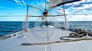 Sailing on a sailing yacht