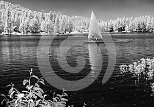 Sailing on Serene Lakes, infrared