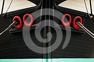 Sailing Ship Abstract With View Of Hull And Keel