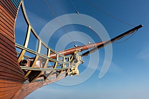 Sailing ship bow and figurehead