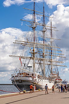 Sailing ship `Dar Pomorza` Gdynia, Poland