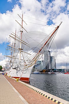 Sailing ship `Dar Pomorza` Gdynia, Poland