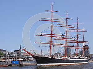 Sailing ship in Hamburg