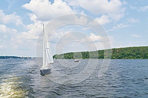 A sailing ship on the Havel river near Berlin-Spandau