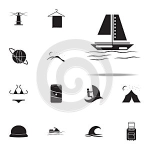 sailing ship icon. summer pleasure icons universal set for web and mobile