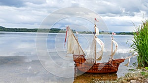 Sailing Ship model - hand made Santa Maria