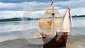 Sailing Ship model - hand made Santa Maria