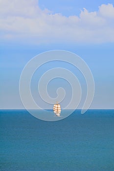 Sailing Ship in the Sea