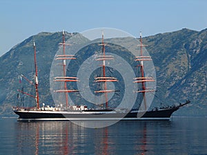 Sailing ship Sedov in Montenegro
