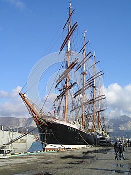 Sailing Ship Sedov in the Novorossiysk