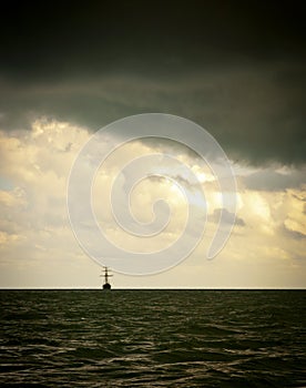 Sailing Ship in Storm