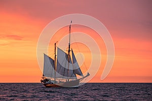 Sailing ships on the Baltic Sea