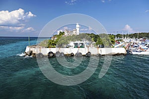 Sailing Ships Marina Tropical Caribbean Sea Harbor Tourist Resort Cozumel Mexico photo