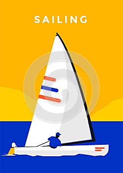 Sailing sport poster