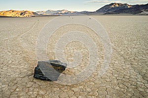 Sailing Stone on the Racetrack Playa in Death Valley