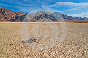 Sailing stone in Racetrack Playa.Death Valley National Park.California.USA