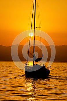 Sailing on sunset