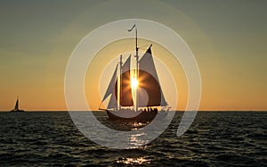 Sailing into the sunset