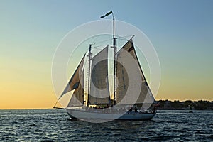 Sailing into the sunset