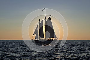 Sailing into the sunset