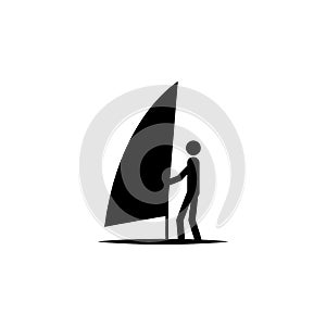 sailing surfing icon. Element of sport icon. Premium quality graphic design icon. Signs and symbols collection icon for websites,