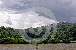 Sailing in to Gatun Lake - Panama Canal