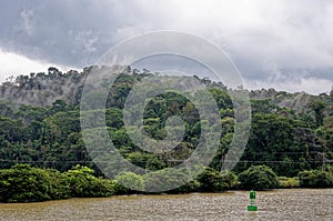 Sailing in to Gatun Lake - Panama Canal