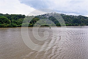 Sailing in to Gatun Lake - Panama Canal