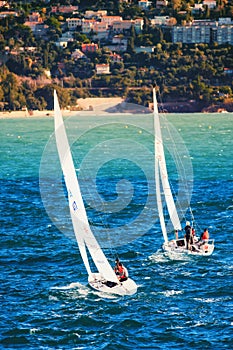 Sailing towards Cap Martin