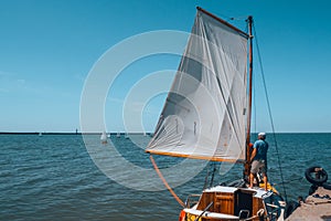 Sailing training, preparation for the regatta.