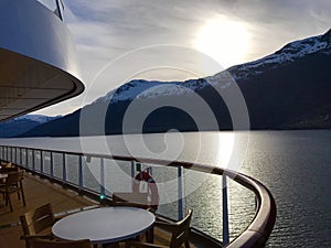 Sailing trough norway fiords photo