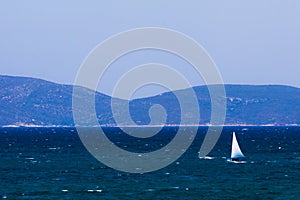 Sailing on the turkish aegean sea