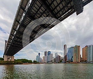 Sailing under the Story Bridge.