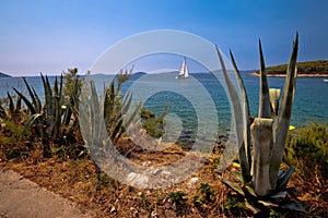 Sailing waterfront of Prvic island view